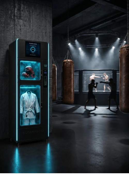 CN-200 in a martial arts gym beside the mats